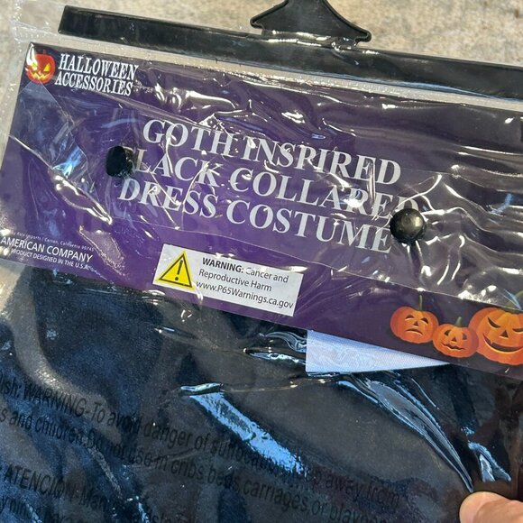 NEW Fun World Gothic Wednesday Addams Dress Girl's Halloween Costume Size Small - Picture 7 of 10